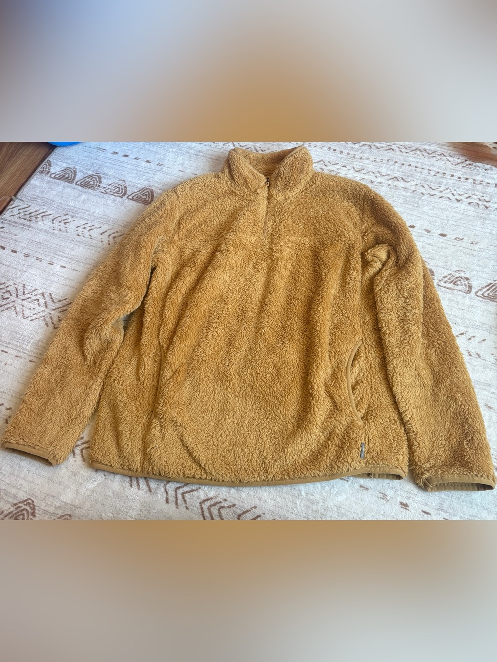 Eddie Bauer Women's Sherpa Pullover in Camel Gold